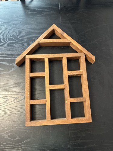 Rustic wooden house wall shelf - wall,