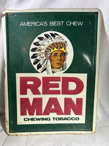 Vintage red man chewing - vintage,