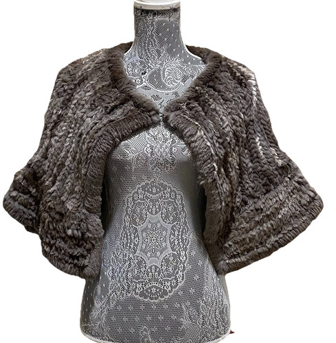 Genuine rabbit fur - rabbit, gray