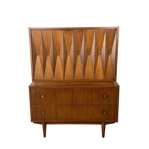 Mcm walnut highboy - walnut, dresser
