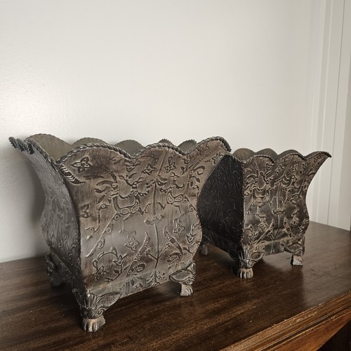 Vintage black metal nesting - black,