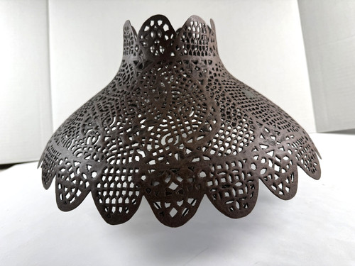 Vintage metal table lamp shade - metal,
