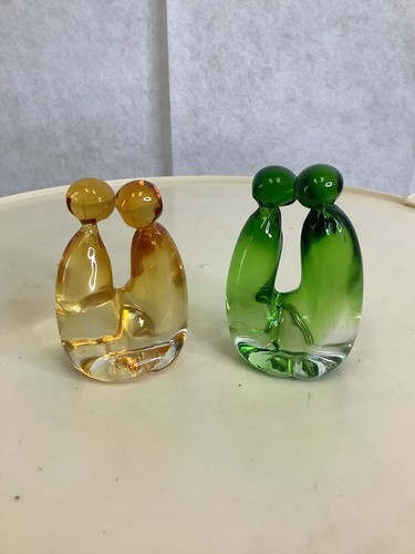 Pair mcm murano style blown - pair,