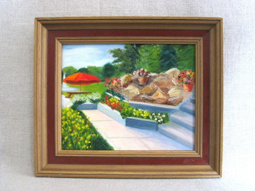 Vintage garden landscape - vintage,