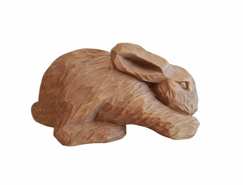 Hand carved wooden bunny - hand-carved,