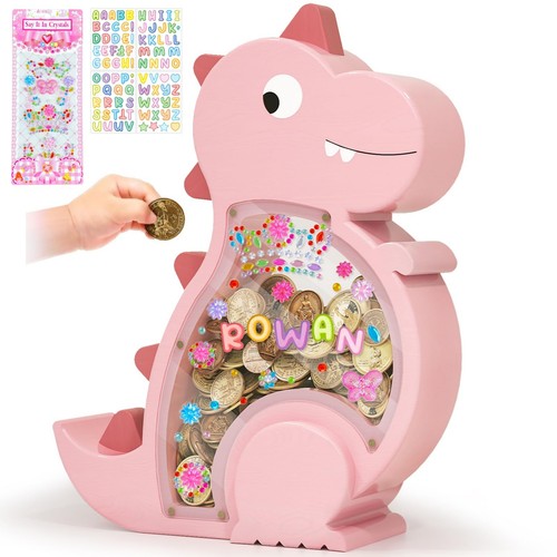 Personalized pink piggy - pink, bank