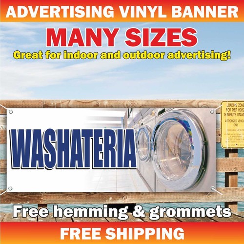 Washateria advertising banner - washateria,