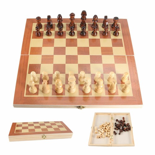 Wooden chess set - set, 12x12"