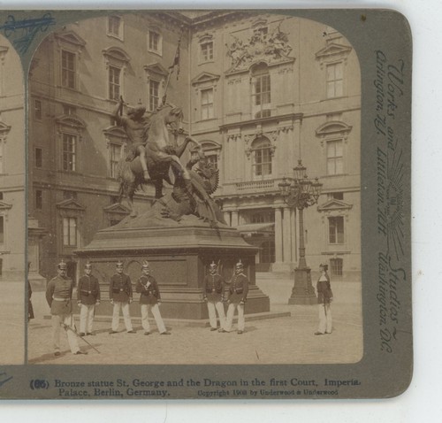 Bronze statue george - st, &