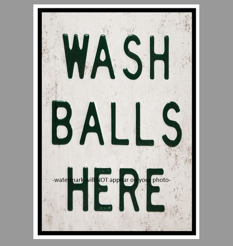 Wash balls here sign - wash,