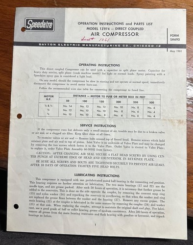 1961 speedaire dayton air - 1961,