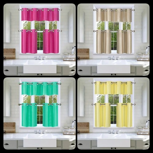 3pc kitchen window curtain - kitchen,