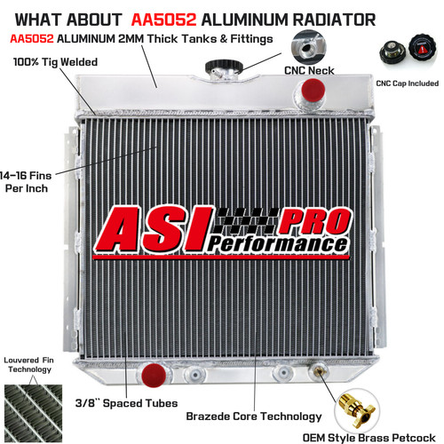 Row radiator for 1967 1977 - 2-row,