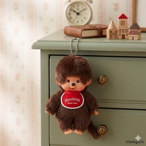 Monchhichi brown girl plush - monchhichi,
