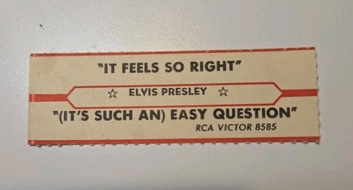 Vtg jukebox title - jukebox, elvis