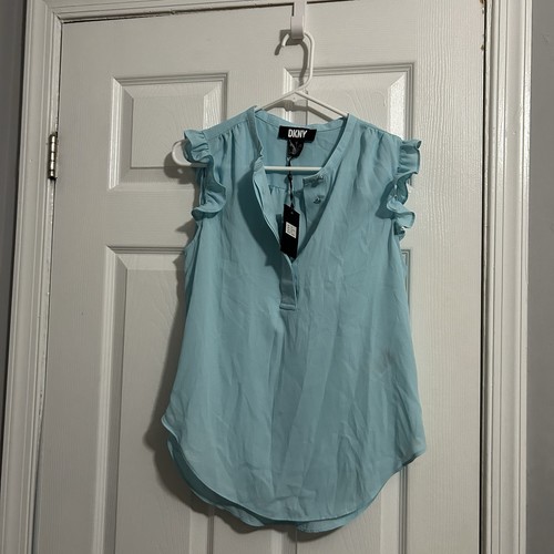 Dkny light aqua blue ruffle - light,