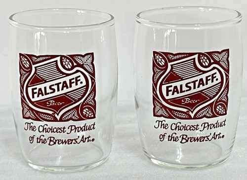 Vtg falstaff beer glasses - vtg,