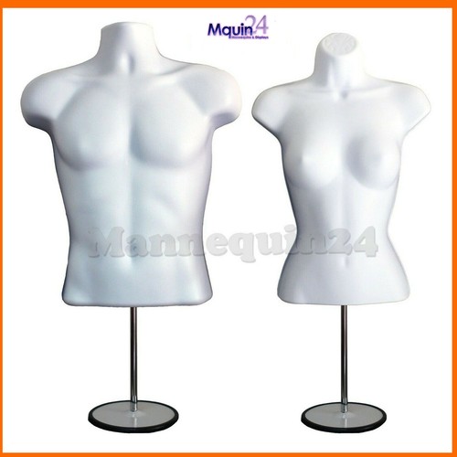 White mannequin male female - &,