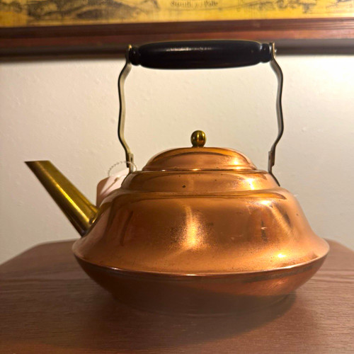 Vintage copper tea kettle - vintage,