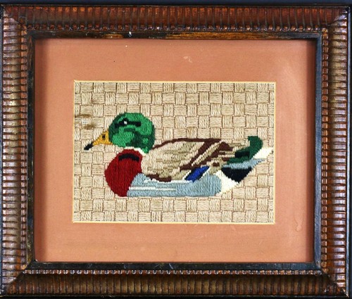 Duck original framed handmade