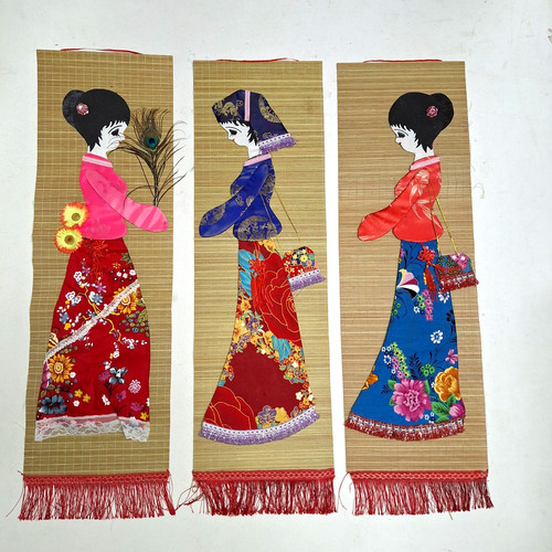 Vintage asian wall - wall, set