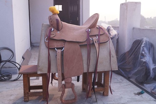 Western barrel saddle hard - western,