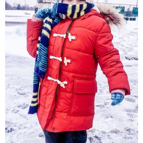 Mini boden red hooded puffer - boden,