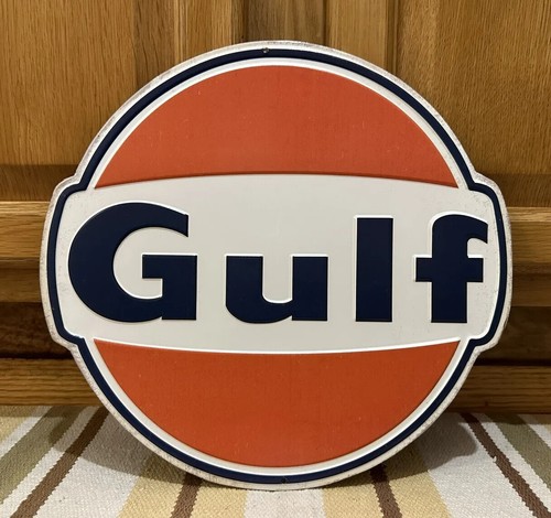 Gulf gasoline metal sign - gasoline,