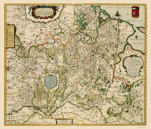 Historic map lithuania - historic,