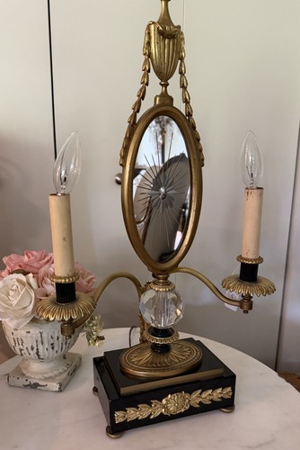 Antique girandole lamp