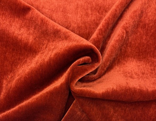 Designer plush mohair bark red - bark,
