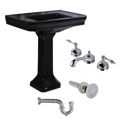 Black large pedestal - black,