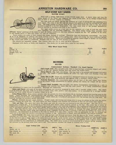 1942 paper oliver hay mower - paper,
