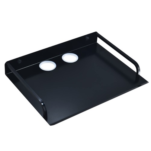 Black floating media shelf - floating,