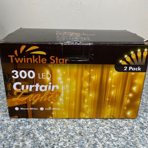 Twinkle star curtain lights - star,
