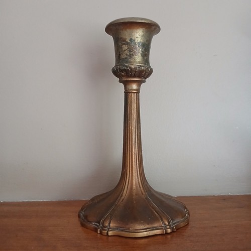 Vintage cast metal lamp base - vintage,