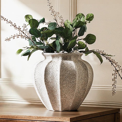 Large white ceramic vase - large,