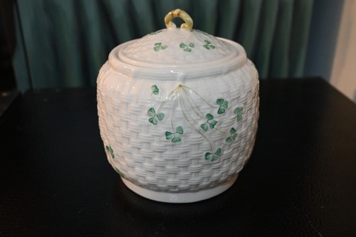 Belleek shamrock basket - belleek,