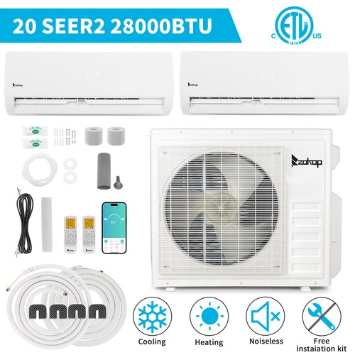 28000 btu dual zone ductless - 28000,