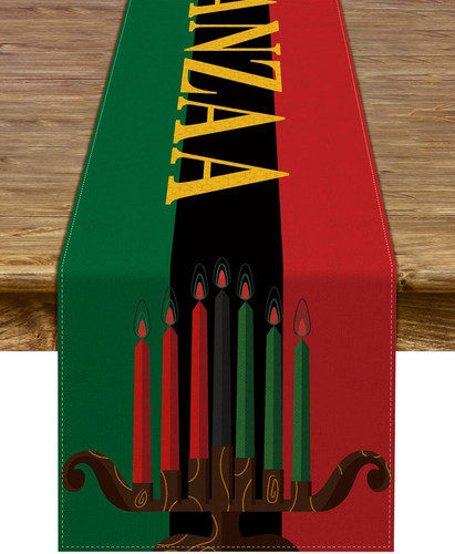 Kwanzaa table runner kinara - runner,