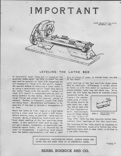 1944 craftsman metal lathe - craftsman,
