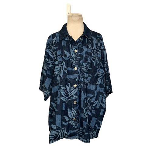 Topshop blue indigo palm laser - indigo,