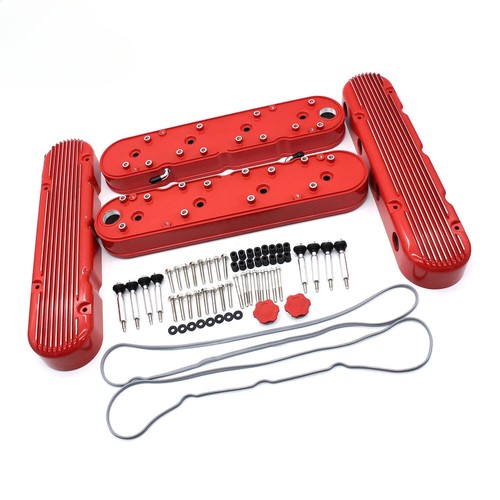 2pcs aluminum red valve - red, covers