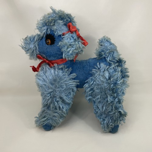 Vintage blue poodle plush - vintage,