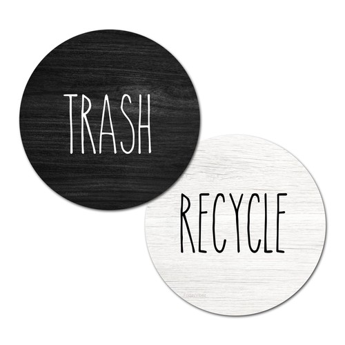 Rustic recycle and trash - recycle,