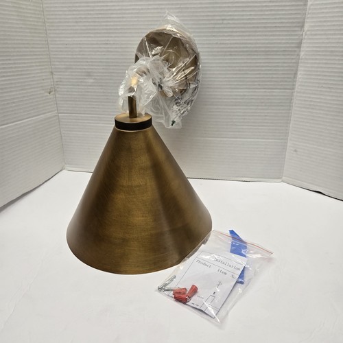Brass cone wall sconce - light, |