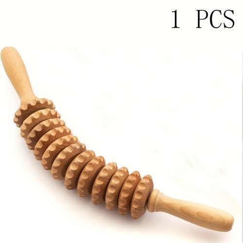 Wooden massage roller stick - wooden,