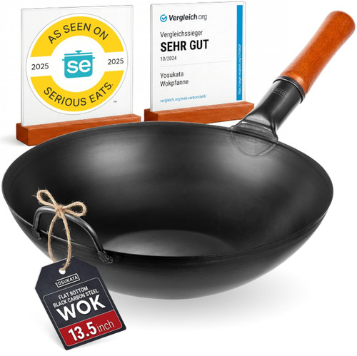 Wok acero carbono - al, 13,5"