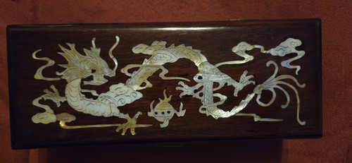 Vintage chinese dragon - chinese, inlay