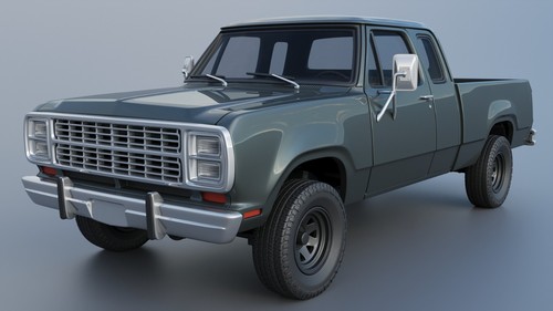 Printed dodge w150 club cab - 3d,